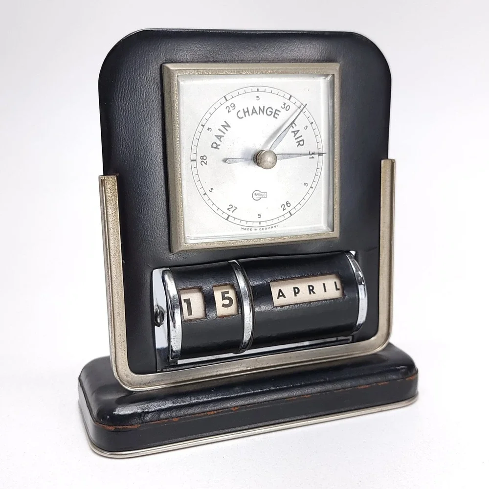 Barigo Rain Change Fair‎ Atmospheric Pressure Barometer Manual Calendar Desk MCM